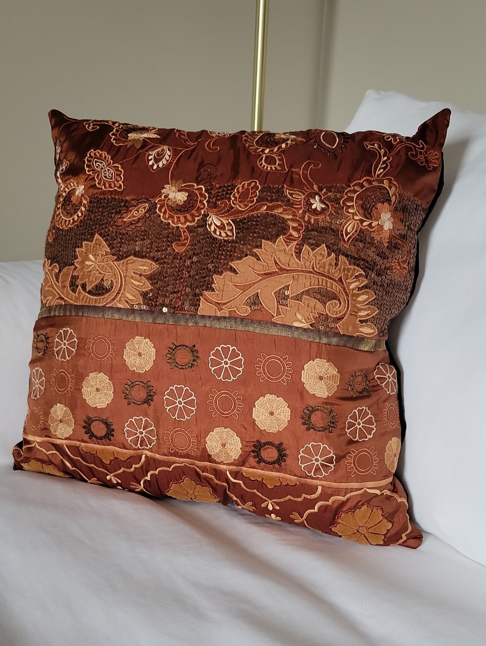 Embroidered Throw Pillow